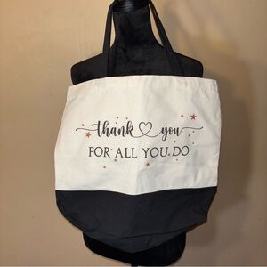 2/$30 Canvas “THANK YOU FOR ALL YOU DO” Shopper Tote Bag